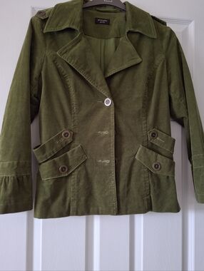 Principles Petite Olive Green Utility Jacket with Buttoned Pockets